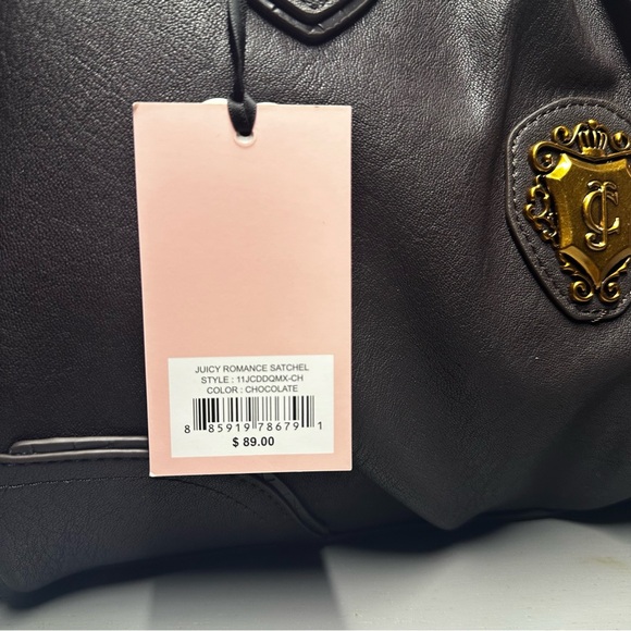 Juicy Couture Romance Satchel Crossbody in Brown and Pink NWT - Picture 8 of 14